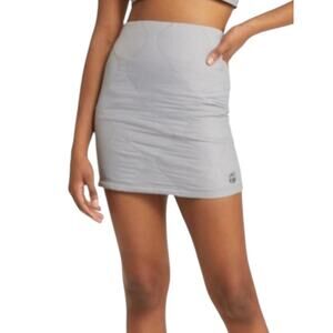 Coney Island skirt Quilted nylon miniskirt gray size 26